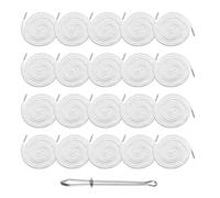 QUARKZMAN 20pz Cordoni con Coulisse 130 cm Sostituzione Cordone Cappuccio Strumento da Cucito con Infila-Ago Facile per Felpe Pantaloni Giacche Cappello Cappotti Borse, Bianco