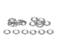 QUARKZMAN 20pz Interna Dente Stella Blocco Rondelle Set M14 M16 Pressione | 304 Acciaio Inox, Rete Molle Rapido Velocità Chiusura, Spingi Dadi