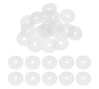 QUARKZMAN 20Pz M5 Rondella Piatta in Silicone 5mm ID 25mm OD 2mm Spessore Guarnizioni Idrauliche Kit Piatte Alzaporta Occhielli Fogli Plastica Tenuta Anelli per Tubi Acqua Rondelle, Bianco