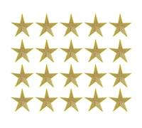 QUARKZMAN 20Pz Stelle Termoadesive, Toppe Ricamate a Cucire Stelle, Toppe Decorative Riparazioni Applicazioni per Artigianato Fai da Te Zaini Borse Cappello Abbigliamento, 75mm Oro Giallo