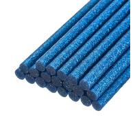 QUARKZMAN 20pz Stick Colla a Caldo per Pistola Colla a Caldo 11mm x 100mm/0,43" x 4" Mini Bastoni di Colla a Caldo Adesiva Blu Brillante Glitterato