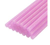 QUARKZMAN 20pz Stick Colla a Caldo per Pistola Colla a Caldo 11mm x 100mm/0,43" x 4" Mini Bastoni di Colla a Caldo Adesiva Rosa Glitterato