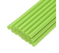 QUARKZMAN 20pz Stick Colla a Caldo per Pistola Colla a Caldo 11mm x 200mm/0,43" x 8" Mini Bastoni di Colla a Caldo Adesiva Verde Chiaro