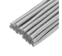 QUARKZMAN 20pz Stick Colla a Caldo per Pistola Colla a Caldo 7mm x 100mm/0,27" x 4" Mini Bastoni di Colla a Caldo Adesiva Argento Glitterato