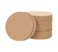 QUARKZMAN 20pz Sughero Sottobicchiere per Bevande 4" Rotondo Sughero Sottobicchieri Tè o Caffè Sottobicchiere per Bevande Fredde Bicchiere Vino Tazza Ufficio Casa Marrone