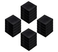 QUARKZMAN 20pz Tappetini Antivibrazione Gomma Dura Lavatrice, 50mm Pad Quadrato per Isolamento Vibrazioni, 15mm Spessore Blocco Antirumore per HVAC Compressore Condizionatore d'Aria