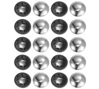 QUARKZMAN 20pz Tappi a Pressione in Acciaio 65Mn per Dadi di Bloccaggio dell'Asse 0,63 Pollici per Carrelli a Mano, Carriola Giardino Bidoni a Rotelle, M16 x 35mm