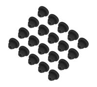 QUARKZMAN 20pz Tappi Fori Chiusura Scatto Silicone, Montaggio Dia 4.5mm/0.2" Larghezza Scanalatura Stretta 1.5mm Copertura Tenuta Pannello Rotondo per Passacavi Cucina Tappi Tenuta Neri