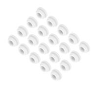 QUARKZMAN 20pz Tappi in Silicone per Foro Chiusura Scatto 10,5mm/0,4" Dia Montaggio Larghezza Scanalatura Stretta 2mm Pannello Copertura Guarnizione Rotonda per Passacavi Tappi Tenuta Bianco