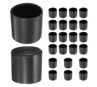 QUARKZMAN 20pz Tappi per Gambe Sedia Rotondi 1,3 Pollici PVC Protezioni Gambe Sedie Copri Piedini Antiscivolo Sedie per Pavimenti in Legno Duro Protezioni Mobili, Nero