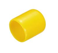 QUARKZMAN 20pz Tappi Terminali in Gomma 16mm(5/8") ID Protezioni per Filettatura Vite Copertura Tappo Bullone Tubo Tondo in PVC Vinilico, Giallo