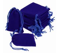 QUARKZMAN 20pz Velluto Borse con Lacci 2x2.8 Piccolo Gioielli Pochette Regalo Borse per Gioielli Confezione Organizzazione e Conservazione Scuro Blu