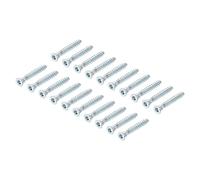 QUARKZMAN 20pz Vite Confirmat per Mobili 6.3x45mm Viti per Legno Zincata | Vite di Collegamento per Mobili, con Esagono Incassato, Autofilettante, a Testa Svasata
