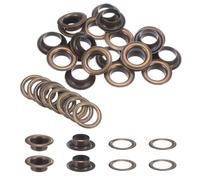 QUARKZMAN 20Set Occhielli per Teloni con Rondelle 12mm Occhiello Strumento Metallici color Rame per Tende in Tessuti Cinture in Pelle Scarpe Borse DIY, Bronzo (Perforatrice Non Inclusa)