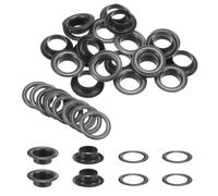 QUARKZMAN 20Set Occhielli per Teloni con Rondelle 12mm Occhiello Strumento Metallici color Rame per Tende in Tessuti Cinture in Pelle Scarpe Borse DIY, Gunmetal (Perforatrice Non Inclusa)