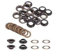 QUARKZMAN 20Set Occhielli per Teloni con Rondelle 14mm Occhiello Strumento Metallici color Rame per Tende in Tessuti Cinture in Pelle Scarpe Borse DIY, Bronzo (Perforatrice Non Inclusa)