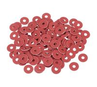 QUARKZMAN 220 Pc Rondelle Piatte In fibre M4, Rondelle Di Isolamento 4mm ID 8mm OD 0.5mm Spessore In Carta Acciaio Rossa Per Meccanica Fissaggio Idraulica Riparazione Generale