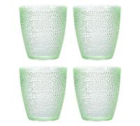 QUARKZMAN 220ml Bicchieri Bere Acrilico 4pz Bicchieri Riutilizzabili Plastica Bevande Acqua Infrangibili Tazze Impilabili & Lavabili Lavastoviglie per Casa Esterni Ristorante Smeraldo