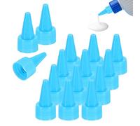 QUARKZMAN 24 Pezzi Applicatore A Punta Tagliata 0.79" Extra baccello Per Punte Sostituzione Per Colla Nozzole E baccello In Plastica Applicatore Di Precisione Blu