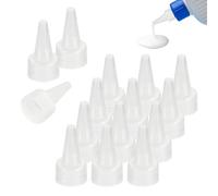 QUARKZMAN 24 Pezzi Applicatore A Punta Tagliata, 0.94" Cuscinetti Extra Per Sostituzione Colla Nozzole E Cuscinetti In Plastica Adesiva Applicatore Di Precisione, Trasparente