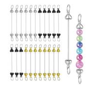 QUARKZMAN 24 Pezzi Barrette Per Con Cuore Perline Barrette Oro/Argento/Nero