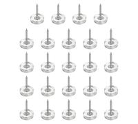 QUARKZMAN 24 Pezzi Guide Per Mobili, 13 Mm Rotondo Guide In Plastica Per Mobili Con Rivestimento A Chiodo, Proteggi Pavimenti In Legno Duro Per Sedia, Tavolo, Scrivania, Gamba Di