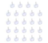 QUARKZMAN 24 Pezzi Pattini Per Mobili, 18mm Rotondi Guida In Plastica Per Mobili Con Chiodi, Proteggi Pavimento In Legno Duro Per Sedia, Tavolo, Scrivania, Gamba Di Armadio, Blu