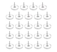 QUARKZMAN 24 Pezzi Pattini Per Mobili, 25mm Rotondi Guida Plastica Per Mobili Con Chiodi, Proteggi Pavimenti In Legno Per Sedia, Tavolo, Scrivania, Gamba Mobile,