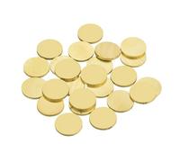 QUARKZMAN 24 Pezzi Targhette In Ottone Per Incisione, 15mm/0.6" Tondo Senza Fori Per Incisione Laser Targhette Per Ciondoli Portachiavi Creazione Gioielli