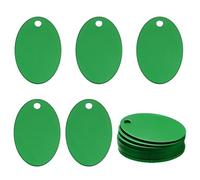 QUARKZMAN 24 Pezzi Targhette Ovali In Alluminio 38 X 25 X 1mm Targhette Vuote Per Incisione E Stampa Etichette Metalliche Vuote Per DIY Gioielli Strumenti Di Stampa, Verde