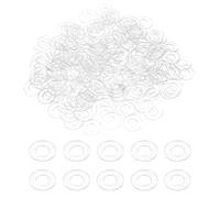 QUARKZMAN 240Pz M5 Rondella Piatta PVC, 5mm ID 10mm OD 0.5mm Spessore Rondelle Guarnizioni Idrauliche Kit Piatte Guarnizione Plastica Distanziale Tenuta Anello Alzaporta Trasparente
