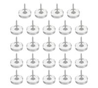 QUARKZMAN 24Pcs Cuscinetti Per Mobili, 22mm Rotondi Guida Plastica Per Mobili Con Chiodini, Proteggi Pavimento In Legno Duro Per Sedia, Tavolo, Scrivania, Gamba Armadio,