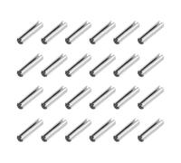 QUARKZMAN 24Pcs Spinotti A Fessura Aperti 1/5 Di Pollice(5mm) Diam. 1-2/5 Di Pollice(35mm) Lunghezza Perni Di Espansione In Acciaio A Molla Per Fissaggio Sicuro, Argento