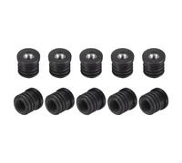 QUARKZMAN 24pz Inserti per Tubi Rotondi con Filettatura M6, per Tubi Rotondi 16mm/0,629" OD, Spina Regolabile Rotonda in Plastica Nera con Inserto Rotelle Estremità Sedia Tappo Gambe Mobili