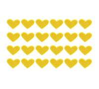 QUARKZMAN 24Pz Toppe Termoadesive a Forma di Cuore, Mini Toppe Adesive per Tessuti a Forma di Cuore per DIY Artigianato Zaini Borse Cappello Vestiti, 25mm Giallo