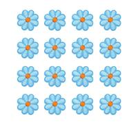 QUARKZMAN 24pz Toppe Termoadesive Forma Fiore, Applique Ricamata Cucire Applicazioni all'Uncinetto a Mano 42mm Toppe Ricamate Fiori per Cucito Abiti Fai Da Te Scarpe Confezione Regalo, Blu