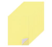 QUARKZMAN 25 Fogli di Carta Adesiva Stampabile in Cartoncino, 8"x12" A4 Carta Adesiva Autoadesiva 250gsm per Creazioni Scrapbooking Stampante Inkjet, Giallo Chiaro