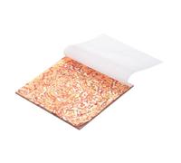QUARKZMAN 25 Fogli di Foglia Oro Variegata 14cm X 14cm Fogli di Lamina Oro Finta per Artigianato Cornici per Foto Unghie E Decorazioni Artistiche Fai da Te Colore Marrone