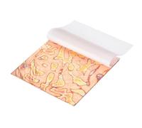 QUARKZMAN 25 Fogli di Lamina Dorata Variegata 14cm x 14cm Fogli di Foglia Oro Finta per Artigianato Cornici per Foto Unghie E Decorazioni Artistiche