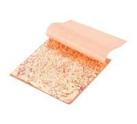 QUARKZMAN 25 Fogli Oro Finta 14cm x 14cm Fogli di Lamina Oro Finta Variegata Libretto con Motivo per Artigianato, Cornici, Unghie E Decorazioni, Rame Gypsophila