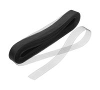 QUARKZMAN 25 Iarde Treccia Rigida 1 Pollice Rotolo Tulle Poliestere per Disossamento in Poliestere, Cucito, Abito da Sposa, Ballo, Accessori per Abiti Formali, Nero