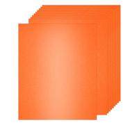 QUARKZMAN 25 Pz Carta brillante, 8 x 11 Pollici Fogli di Carta brillante Arancione, brillante Metallico per Forniture Artistiche Creazioni Artigianato Fai da Te