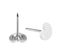 QUARKZMAN 25 Pz Puntine Decorative a Forma di Cuore Puntine da Disegno per Lavagna di Sughero, Bianche