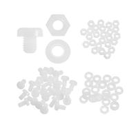 QUARKZMAN 25 Set Viti A Testa Tonda M5x6mm In Nylon PA66 Con Croce Phillips Dadi Esagonali Rondelle Assortimento Kit Metriche Filettatura Completa Per Montaggio Macchine Colore Bianco