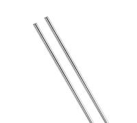 QUARKZMAN 250mm x 5mm Inossidabile Acciaio 304 x 2pz Aste di Acciaio Inox Lineare Albero Metrico Rotondo Barra Asta Terra Stock per Bricolage Fai-Da-Te