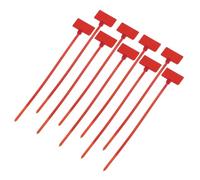 QUARKZMAN 250pz Fascette per Cavi con Etichetta, 4x150mm Fascette con Etichette in Nylon Autobloccanti Cinghie Fascette Etichette in Filo Metallico per Interni Esterni, Rosso