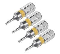 QUARKZMAN 25mm Lungo Cacciavite Punte x 4pz T6 Testa Magnetico Sicurezza Torx per Giornaliero Ripara e Orologio Ripara