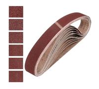 QUARKZMAN 25mm x 1067mm CintureLevigatura, 12Pz 36/40/60/80/100/120 Grana OssidoAlluminio Cintura Abrasiva Per LavorazioneLegno, LucidaturaMetalli, AffilaturaColtelli