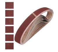 QUARKZMAN 25mm x 1067mm Nastri Abrasivi, 12Pz 60/80/120/150/240/400 Grana Carta Vetrata per Levigatrice Ossido di Allumina Per Lavorazione Legno, Lucidatura Metalli, Affilatura Coltelli