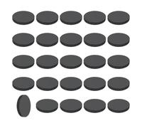 QUARKZMAN 25Pcs Dischi In Gomma Solida, 8mm Diametro Esterno X 1.5mm Spessore, Antiscivolo, Paracolpi, Spessori Non Adesivi, Guarnizioni Piatte Tonde Per Mobili Elettrodomestici DIY,